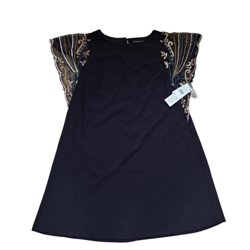 Aidan Mattox Women's Cocktail  Women's Black Embellished Party Sequin Sz 8